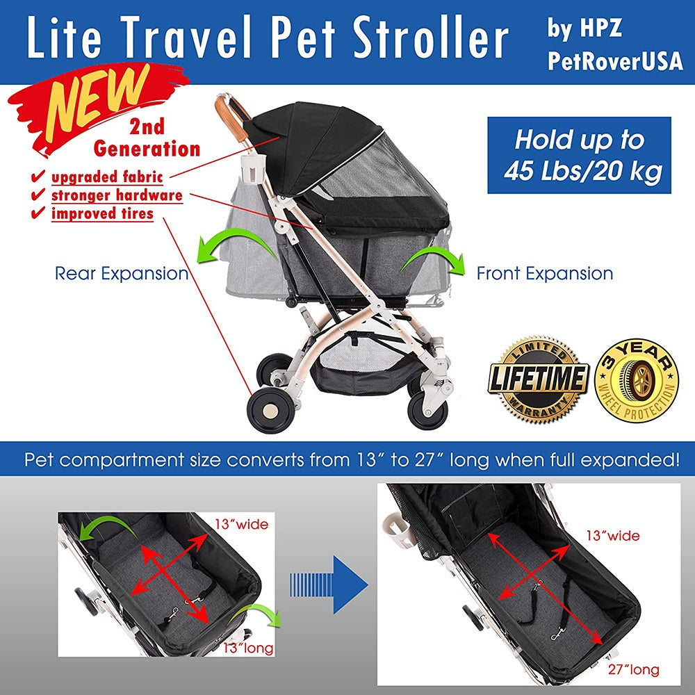 HPZ Pet Rover Lite Travel Stroller