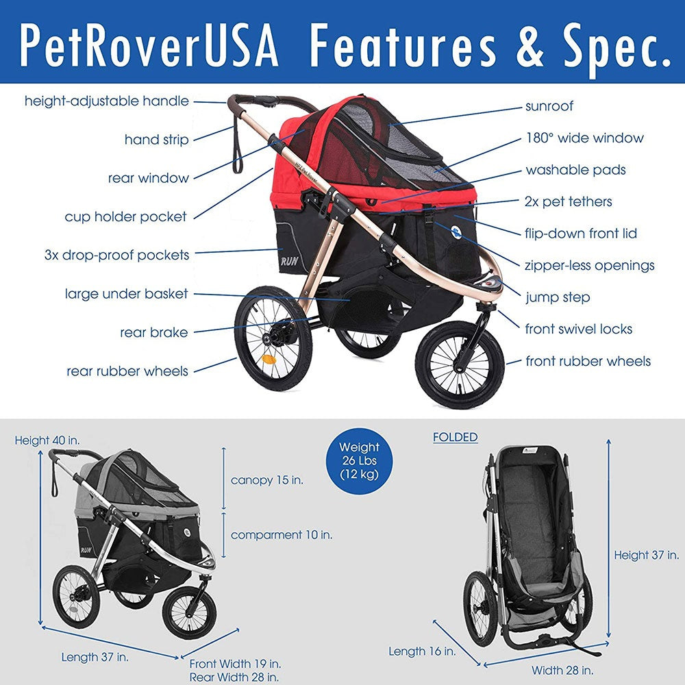 HPZ Pet Rover Run Jogging/Running Stroller